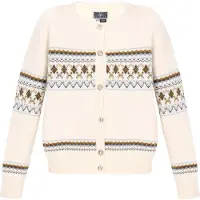 Dreimaster Maritim Casaco de malha azul claro / castanho / offwhite