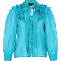 Faina Blusa azul néon