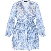 Faina Vestido azul / branco