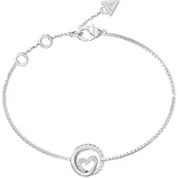 GUESS Steel Bracciale with crystals Heart Iconique JUBB05527JWRH - Length: 18.4cm