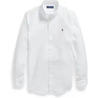 Ralph Lauren para homem. 710792041001 Camisa oxford de ajuste personalizado branca (3XL), Branco, Casual, Algodão, Clássico, Manga comp