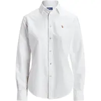 Ralph Lauren para mulher. 211891377003 Camisa oxford de corte justo branca (32), Branco, Casual, Algodão, Clássico, Manga comprida