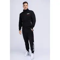 Lonsdale Fato de jogging 'Geddington' vermelho sangue / preto / branco