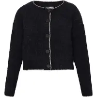 Dreimaster Casaco de malha preto / prata