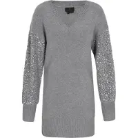 Dreimaster Klassik Vestido de malha cinzento