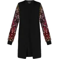 Faina Casaco de malha vermelho / preto / transparente