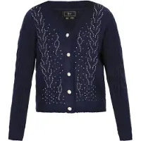 Faina Casaco de malha navy / turquesa