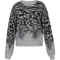 Faina Pullover cinzento / preto / prata