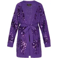 Faina Casaco de malha roxo escuro