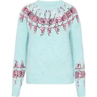 IZIA Pullover aqua / vermelho