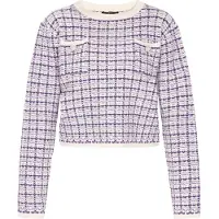 Faina Pullover lilás / roxo claro / branco lã