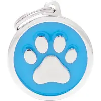 My Family Tag Clássica Redonda Com Pata Para Pet