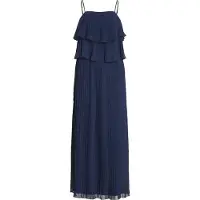 Vila Vestido Sem Mangas Chiffan Pleat