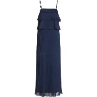 Vila Vestido Sem Mangas Chiffan Pleat