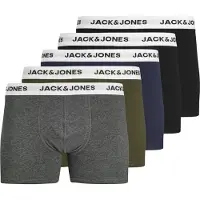 Jack & Jones Boxers 'JACBasic' azul escuro / acinzentado / oliveira / preto