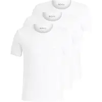 BOSS para homem. 50475284 Pacote de T-shirts 3 RN 3P Classic brancas (S), Branco, Casual, Algodão, Manga curta