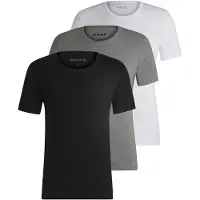 BOSS Camisa acinzentado / preto / branco