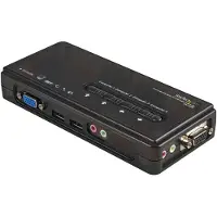 StarTech.com Switch Kvm Usb De 4 Portas Com áudio E Cabos