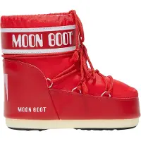 Moon Boot para mulher. 80D1409340 Botas Icon Low Nylon vermelhas (36/38), Vermelho, Plano, Nenhum, Casual, Neve
