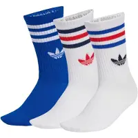 Adidas Meias 3-Stripes Crew Socks 3 Pairs homens - Branco - S