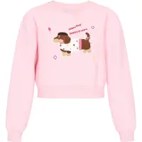 MyMo Pop Sweatshirt 'Pop' castanho / cor-de-rosa / granadina / branco