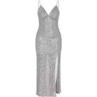 Faina Vestido de festa prata