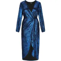 Faina Vestido de festa azul cobalto
