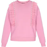 Faina Sweatshirt rosa claro / branco pérola
