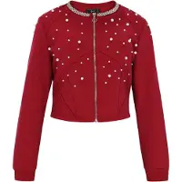 Faina Sweatshirt vermelho / transparente / branco pérola