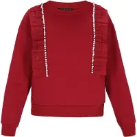 Faina Sweatshirt vermelho / branco pérola