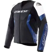 Dainese Racing 5 Casaco de cabedal Branco/Azul/Preto 52