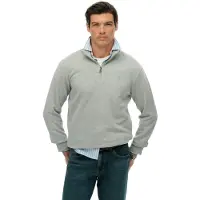 Superdry para homem. M2014342A Sweatshirt com meio fecho RIB Half cinzento (XL), Casual, Cinza, Algodão