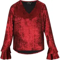Faina Blusa vermelho rubi