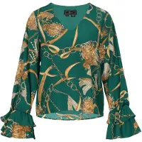 Faina Blusa cappuccino / esmeralda / pó