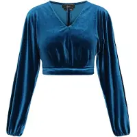 Faina Blusa azul cobalto