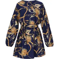 Faina Vestido de cocktail navy / pueblo / cappuccino