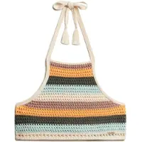 Superdry para mulher. W6011988A Top de croché multicolorido com halteres (M), Casual, Poliéster, Sem mangas / correias