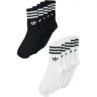 Adidas Meias '3-STRIPES CREW 10 PAIRS' preto / branco