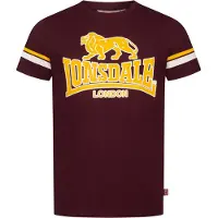 Lonsdale Camisa 'Methley' amarelo / vermelho escuro / branco