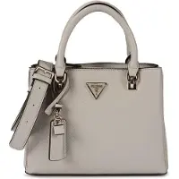 GUESS para mulher. HWZG9672050 Bolsa de mão Noelle saffiano bege (OSFA), Casual, Poliuretano
