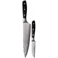 Eden Classic Damast faca de chef 20 cm e faca de descascar