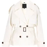 Dreimaster Klassik Sobretudo meia-estação 'Classic' branco