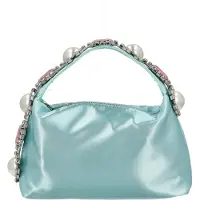 Faina Malas de tiracolo aqua / rosa / prata / branco