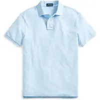 Ralph Lauren para homem. 710795080016 Polo piquê Slim Fit azul claro (XS), Casual, Algodão, Manga curta