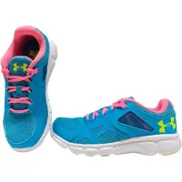 Under Armour , emocionante, corrida, calçados esportivos, azul/rosa/amarelo, masculino, 4/38