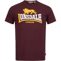 Lonsdale Camisa 'Holmpton' amarelo / bordeaux / branco