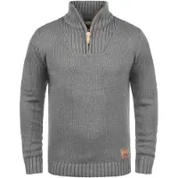 !Solid Pullover 'Petro' cinzento