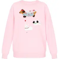 MyMo Pop Sweatshirt 'Pop' castanho / cor-de-rosa / preto / branco