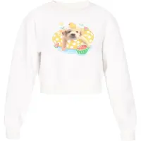 MyMo Pop Sweatshirt 'Pop' cappuccino / amarelo escuro / vermelho claro / offwhite