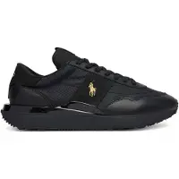Ralph Lauren para homem. 809952269001 Ténis de pele Train 89 pretos (46), Couro, Plano, Cordão, Casual